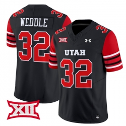 Men Women Youth Utah Utes 32 Eric Weddle Black 2024 Vapor Limited Jersey All Stitched