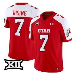 Men Women Youth Utah Utes 7 Cameron Rising Red Alternate 2024 Vapor Limited Jersey All Stitched