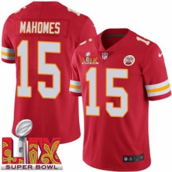 Men Kansas City Chiefs Patrick Mahomes #15 Red 2024 2025 Super Bowl LIX F U S E Stitched Jersey