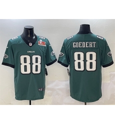 Men Philadelphia Eagles 88 Dallas Goedert Green 2025 Super Bowl LIX Patch New Vapor Untouchable Limited Stitched Football Jersey