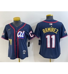 Youth American League 11 Jos E9 Ram EDrez Navy 2025 All Star Edition Limited Stitched Baseball Jersey