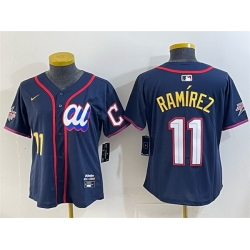 Youth American League 11 Jos E9 Ram EDrez Navy 2025 All Star Edition Limited Stitched Baseball Jersey