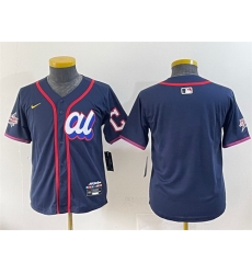 Youth American League Cleveland Guardians Blank Navy 2025 All Star Edition Limited Stitched Baseball Jersey Youth American League Cleveland Guardians Blank Navy 2025 All Star Edition Limited Stitched Baseball Jersey
