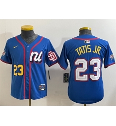 Youth National League 23 Fernando Tatis Jr Blue 2025 All Star Edition Limited Stitched Baseball Jersey Youth National League 23 Fernando Tatis Jr Blue 2025 All Star Edition Limited Stitched Baseball Jersey