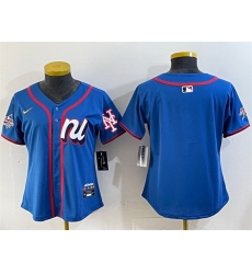 Youth National League New York Mets Blank Blue 2025 All Star Edition Limited Stitched Baseball Jersey Youth National League New York Mets Blank Blue 2025 All Star Edition Limited Stitched Baseball Jersey