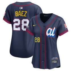 Women American League 28 Javier B E1ez Navy 2025 All Star Edition Limited Stitched Baseball Jersey 
