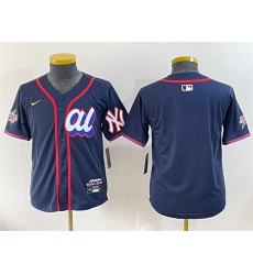 Women American League New York Yankees Blank Navy 2025 All Star Edition Limited Stitched Baseball Jersey Women American League New York Yankees Blank Navy 2025 All Star Edition Limited Stitched Baseball Jersey