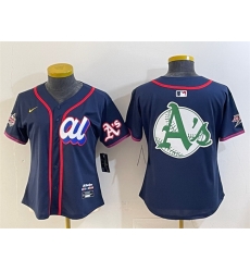 Women American League Oakland Athletics Team Big Logo Navy 2025 All Star Edition Limited Stitched Baseball Jersey Women American League Oakland Athletics Team Big Logo Navy 2025 All Star Edition Limited Stitched Baseball Jersey