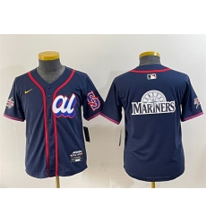 Women American League Seattle Mariners Team Big Logo Navy 2025 All Star Edition Limited Stitched Baseball Jersey Women American League Seattle Mariners Team Big Logo Navy 2025 All Star Edition Limited Stitched Baseball Jersey