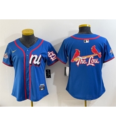 Women National League St Louis Cardinals Team Big Logo Blue 2025 All Star Edition Limited Stitched Baseball Jersey Women National League St Louis Cardinals Team Big Logo Blue 2025 All Star Edition Limited Stitched Baseball Jersey