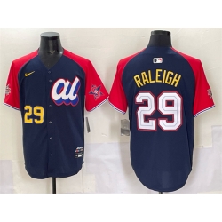 Men American League 29 Cal Raleigh Navy Red Alternate 2025 All Star Edition Limited Stitched Baseball Jersey