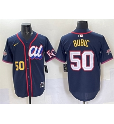 Men American League 50 Kristofer Bubic Navy 2025 All Star Edition Limited Stitched Baseball Jersey