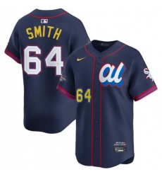 Men American League 64 Shane Smith Navy 2025 All Star Edition Limited Stitched Baseball Jersey Men American League 64 Shane Smith Navy 2025 All Star Edition Limited Stitched Baseball Jersey