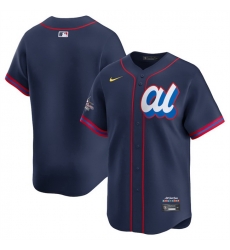 Men American League Blank Navy 2025 All Star Limited Stitched Baseball Jersey Men American League Blank Navy 2025 All Star Limited Stitched Baseball Jersey
