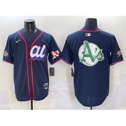 Men American League Oakland Athletics Team Big Logo Navy 2025 All Star Edition Limited Stitched Baseball Jersey