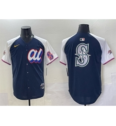 Men American League Seattle Mariners Team Big Logo Navy Alternate 2025 All Star Edition Limited Stitched Baseball Jersey Men American League Seattle Mariners Team Big Logo Navy Alternate 2025 All Star Edition Limited Stitched Baseball Jersey