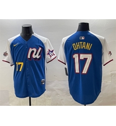 Men National League 17 Shohei Ohtani Blue Alternate 2025 All Star Edition Limited Stitched Baseball Jersey