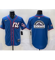 Men National League Colorado Rockies Team Big Logo Blue 2025 All Star Edition Limited Stitched Baseball Jersey Men National League Colorado Rockies Team Big Logo Blue 2025 All Star Edition Limited Stitched Baseball Jersey