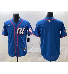 Men National League New York Mets Blank Blue 2025 All Star Edition Limited Stitched Baseball Jersey