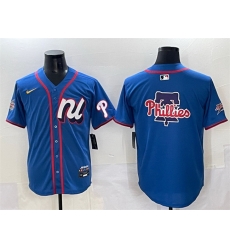 Men National League Philadelphia Phillies Team Big Logo Blue 2025 All Star Edition Limited Stitched Baseball Jersey Men National League Philadelphia Phillies Team Big Logo Blue 2025 All Star Edition Limited Stitched Baseball Jersey