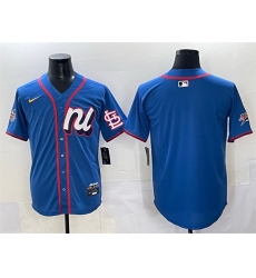 Men National League St  Louis Cardinals Blank Blue 2025 All Star Edition Limited Stitched Baseball Jersey