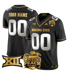 Men Women Youth Arizona State Sun Devils 2025 Peach Bowl Gold Vapor Limited Custom Jersey V2 All Stitched Black Limited Men Women Youth Arizona State Sun Devils 2025 Peach Bowl Gold Vapor Limited Custom Jersey V2 All Stitched Black Limited