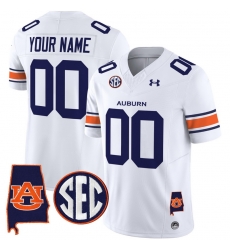 Men Women Youth Auburn Tigers 2024 Alabama Patch Vapor Limited Custom Jersey All Stitched White