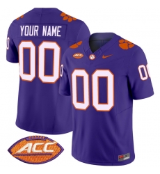 Men Women Youth Clemson Tigers Vapor Limited Custom Jersey V2 All Stitched Purple