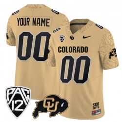 Men Women Youth Colorado Buffaloes Rocky Style Vapor Limited Custom Jersey All stitched Gold