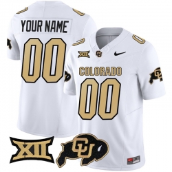 Men Women Youth Colorado Buffaloes Vapor Limited Custom Jersey V2 Big 12 XII Patch All stitched White