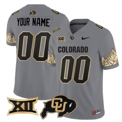 Men Women Youth Colorado Buffaloes Vapor Limited Custom Jersey V4 Big 12 XII Patch All stitched Gray