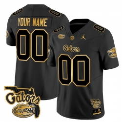 Men Women Youth Florida Gators 2024 Florida Patch Gold Vapor Limited Custom Jersey All stitched Black Gold