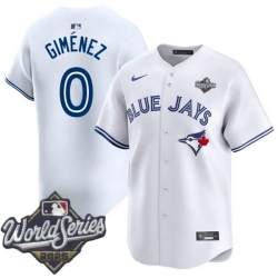 Men Toronto Blue Jays 0 Andres Gimenez Cool Base Stitched Baseball Jersey White