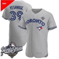 Men Toronto Blue Jays 39 Trey Yesavage Cool Base Stitched Baseball Jersey Gray