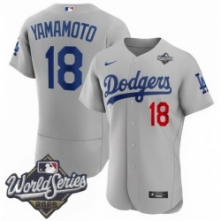 Men Los Angeles Dodgers 16 Will Smith 2025 World Series Cool Base Stitched Baseball Jersey Gray