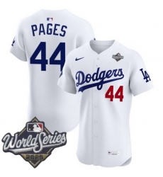 Men Los Angeles Dodgers 44 Andy Pages 2025 World Series Cool Base Stitched Baseball Jersey White