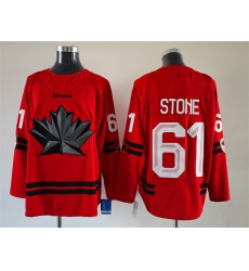 Men Canada Hockey 61 Mark Stone Red Stitched Jersey Men Canada Hockey 61 Mark Stone Red Stitched Jersey