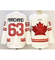 Men Canada Hockey #63 Brad Marchand White Stitched Jersey Men Canada Hockey #63 Brad Marchand White Stitched Jersey