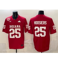 Men Indiana Hoosiers 25 Hoosiers Red F U S E 2025 National Champions Patch Stitched Football Jersey Men Indiana Hoosiers 25 Hoosiers Red F U S E 2025 National Champions Patch Stitched Football Jersey
