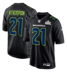 Devon Witherspoon Seattle Seahawks Nike Super Bowl LX Patch Carbon Fashion Game Jersey Black Devon Witherspoon Seattle Seahawks Nike Super Bowl LX Patch Carbon Fashion Game Jersey Black