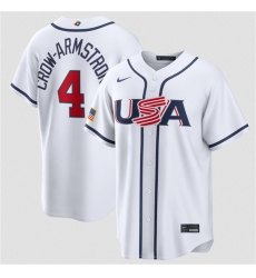 Men USA Baseball 4 Pete Crow Armstrong White 2026 World Baseball Classic Home Stadium Stitched Jersey Men USA Baseball 4 Pete Crow Armstrong White 2026 World Baseball Classic Home Stadium Stitched Jersey