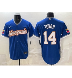 Men Venezuela Baseball  14 Ezequiel Tovar Royal 2026 World Baseball Classic Road Stadium Stitched Jersey
