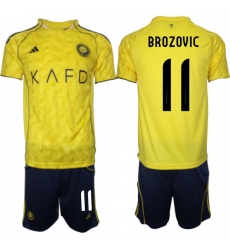 Men Al Nassr 2026 Soccer Jerseys Yellow #11 BROZOVIC