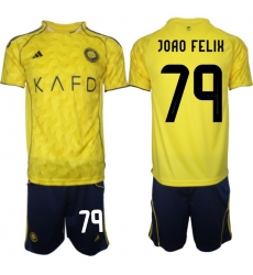 Men Al Nassr 2026 Soccer Jerseys Yellow #79 JOAO FELIX