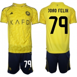 Men Al Nassr 2026 Soccer Jerseys Yellow #79 JOAO FELIX