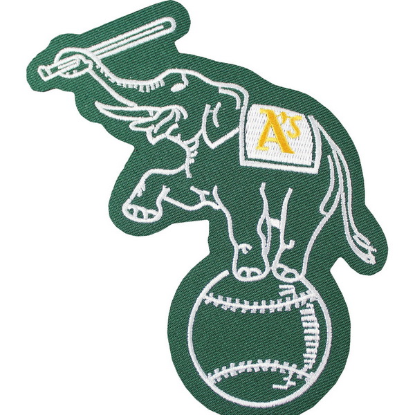 Women Oakland Athletics Elephant On Ball Jersey Sleeve Patch Biaog